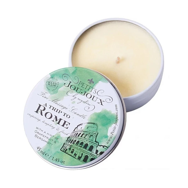 Массажная свеча «Petits JouJoux A Trip To Rome» с ароматом грейпфрута и бергамота