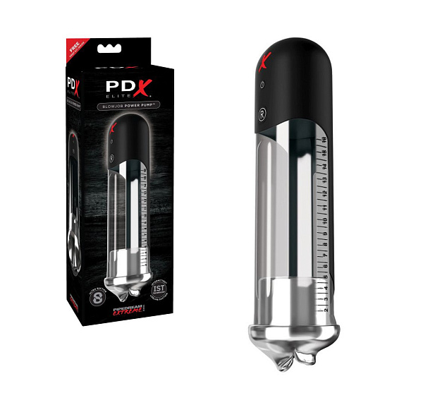 Автоматическая вакуумная помпа-мастурбатор «PDX ELITE Blowjob Power Pump»