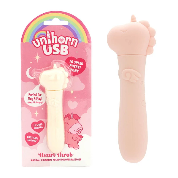 Вибропуля «Heart Throb USB», светло-розовая