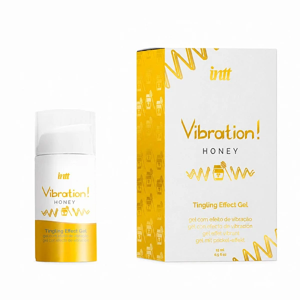 Жидкий вибратор «Vibration! Honey», интимный гель со вкусом меда, 15 мл
