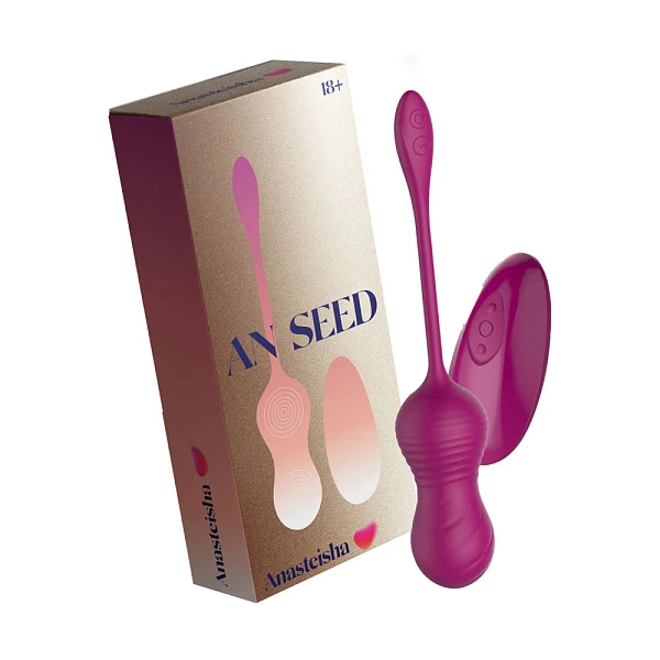 Вагинальные виброшарики «AN Seed» с бусинами и пультом