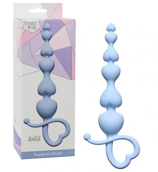 Анальная цепочка «Begginers Beads», голубая