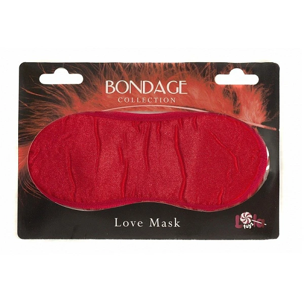 Красная непроницаемая маска на глаза «Love Mask»