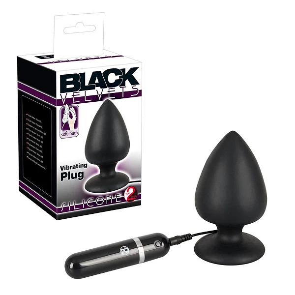Анальная пробка с вибрацией «Black Velvet»