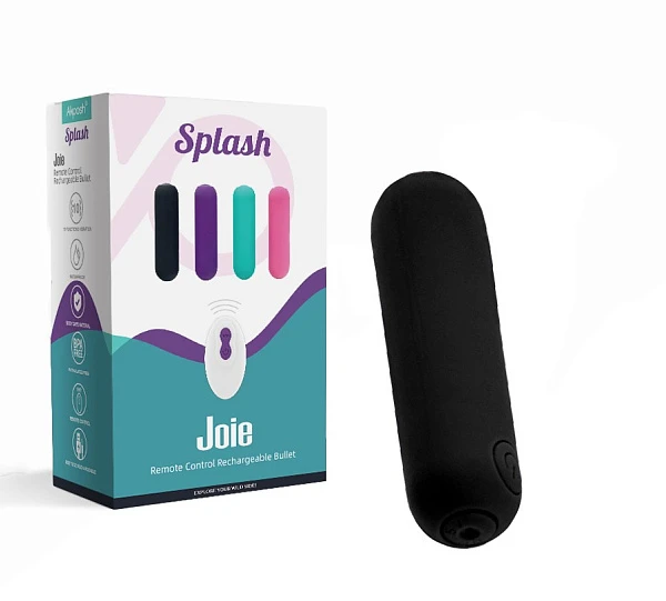 Вибропуля «Splash Joie» с пультом управления, черная