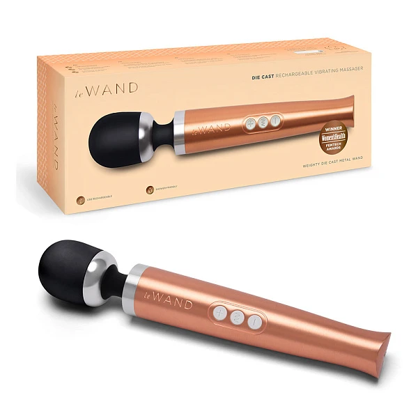 Вибромассажер «Le Wand Die Cast», розовое золото