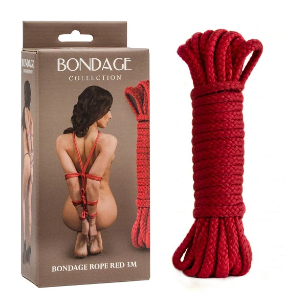 Бондажная веревка «Bondage Collection Red», 3 метра