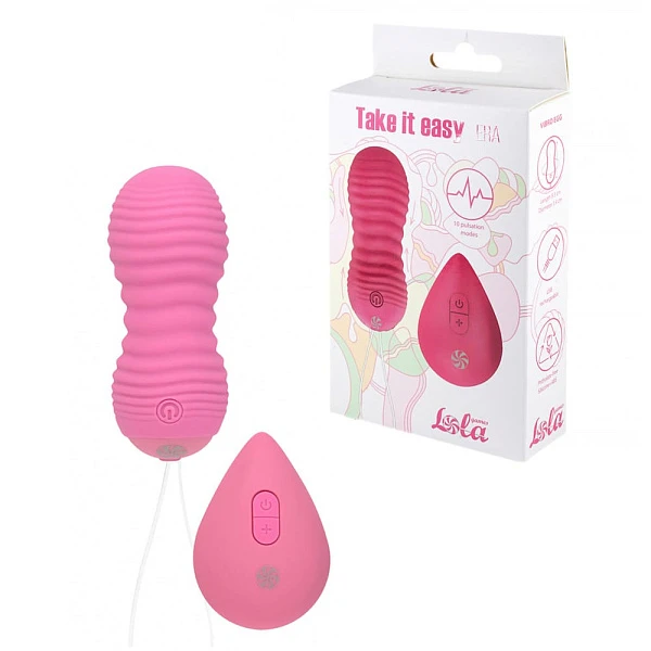 Виброяцо «Take it Easy Era Pink» с пульсацией и пультом