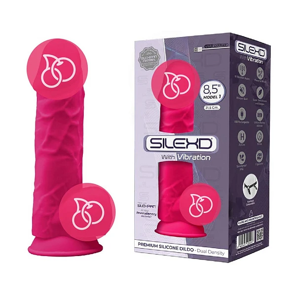Реалистичный вибратор «SileXD Model 1», ярко-розовый
