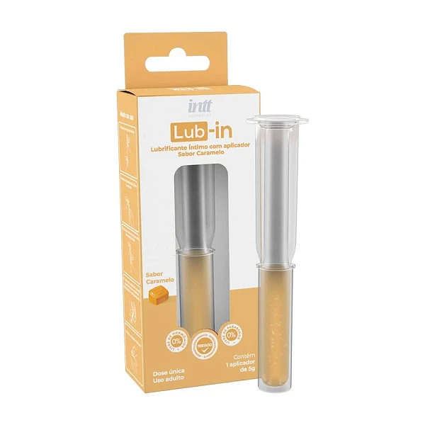 Лубрикант с аппликатором-шприцем «Intt Lub-In» и ароматом карамели, 5 мл