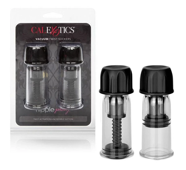 Помпы для сосков «Nipple Play Vacuum Twist Suckers», черные