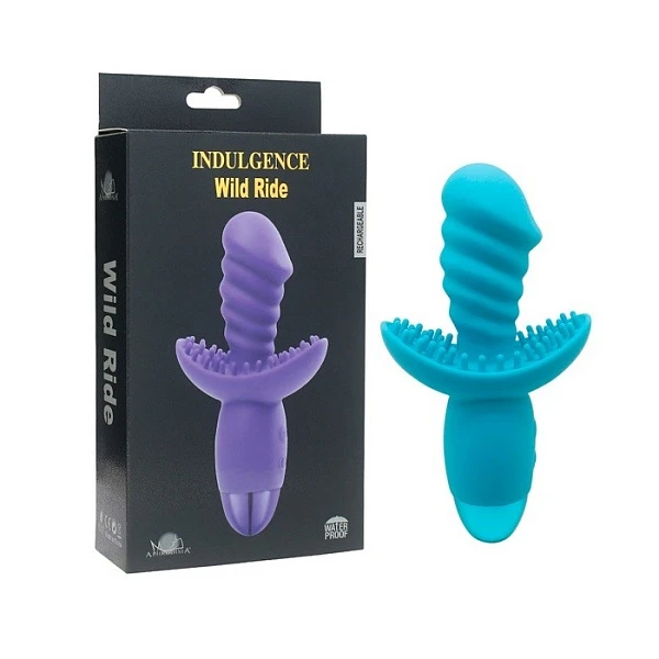 Вибратор «Indulgence Rechargeable Wild Ride», голубой