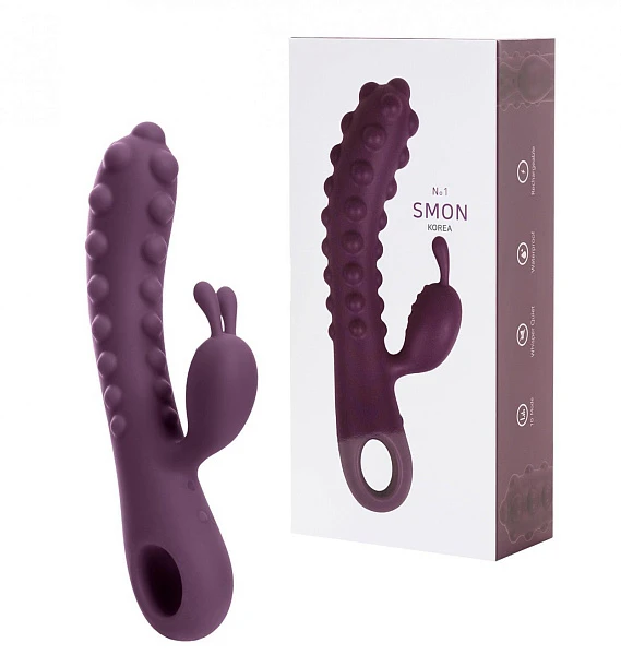 Вибратор-кролик «SMON №1» с рельефными бугорками