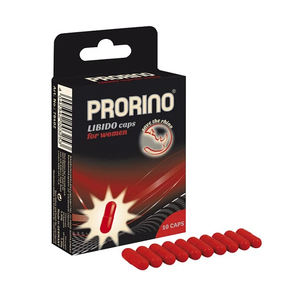 Возбуждающий БАД в капсулах «Prorino Libido Caps», 10 шт