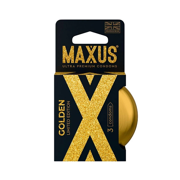 Презервативы гладкие золотые, «Limited Edition Golden», 3 шт