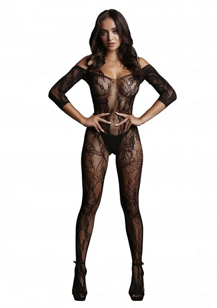 Боди-комбинезон «Lace Sleeved Bodystocking» (S/L)