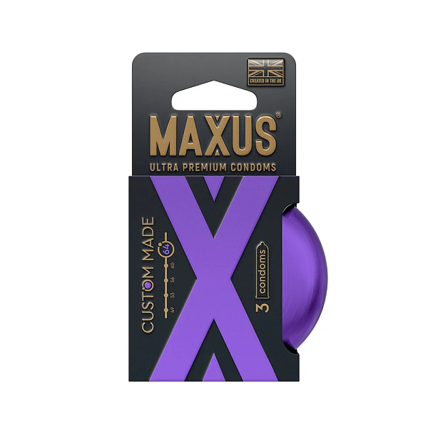 Презервативы гладкие «Custom Made X-Edition» 64 мм, 3 шт.