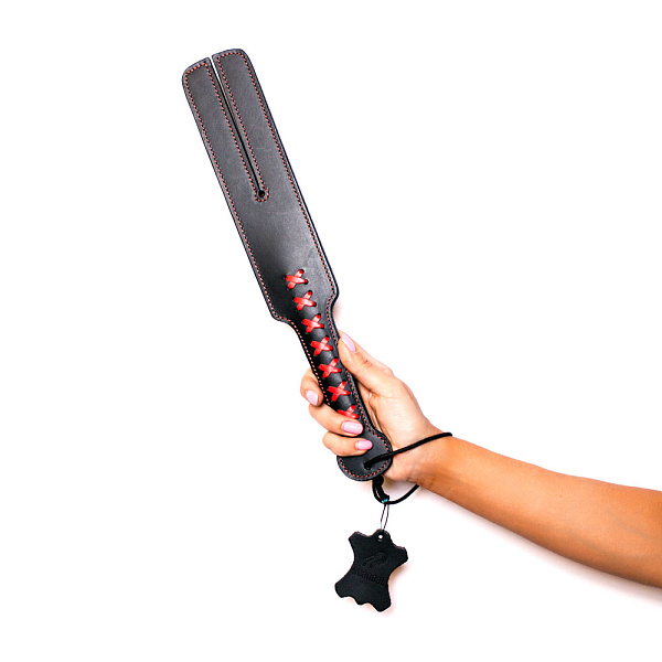 Шлёпалка с разрезом «Scandal» из натуральной кожи