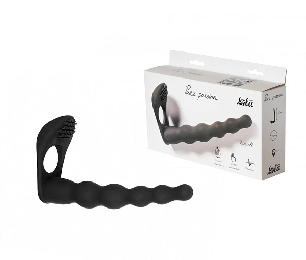Вибронасадка для двойного проникновения «Pure Passion Farnell Black»