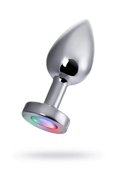 Светящаяся анальная пробка «Toyfa Metal»