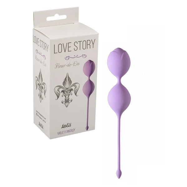 Вагинальные шарики «Love Story Fleur-de-lisa», сиреневые