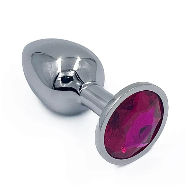 Анальная пробка «LaViba» с малиновым кристаллом