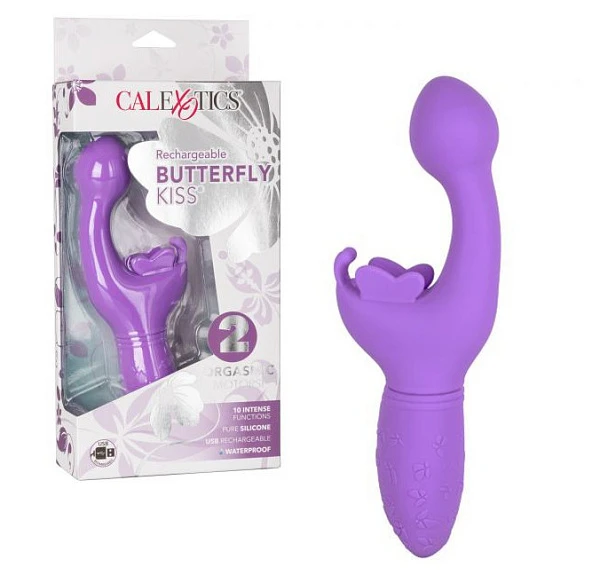 Вибратор-кролик «Rechargeable Butterfly Kiss», фиолетовый