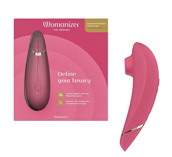 Бесконтактный клиторальный стимулятор «Womanizer Premium 2», розовый