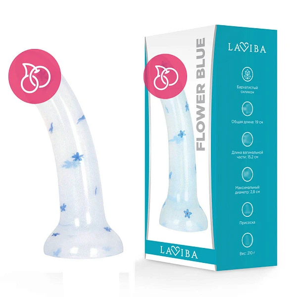 Фаллоимитатор «LaViba Flower Blue» на присоске