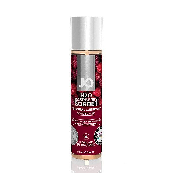 Съедобный лубрикант со вкусом малины «JO H2O Raspberry Sorbet», 30 мл