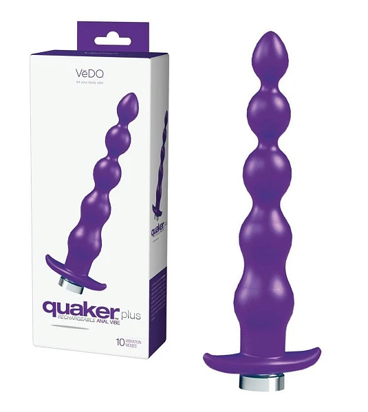 Анальная цепочка «Quaker Plus» с вибрацией