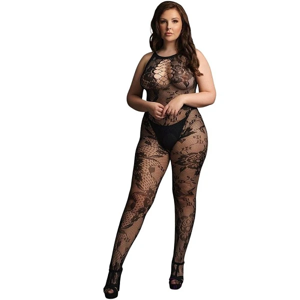 Боди-комбинезон «Criss Cross Neck Bodystocking» (XL-XXXL)
