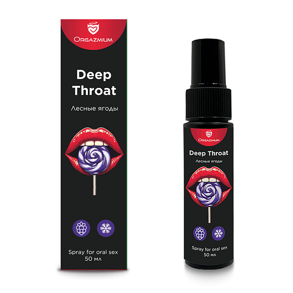 Спрей для орального секса «Deep Throat» со вкусом лесных ягод, 50 мл