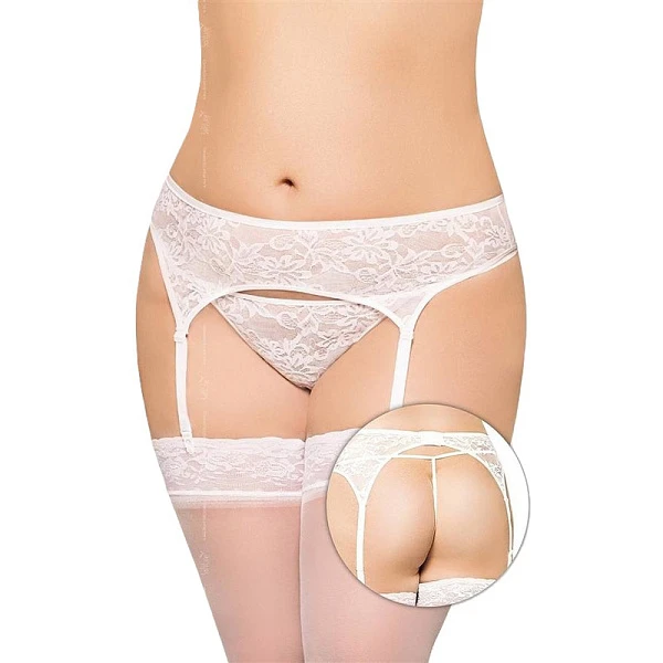 Пояс для чулок и трусики «Soft Line White Plus Size» (XL)