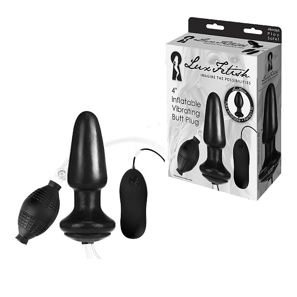 Надувная анальная пробка с вибрацией «Butt Plug»