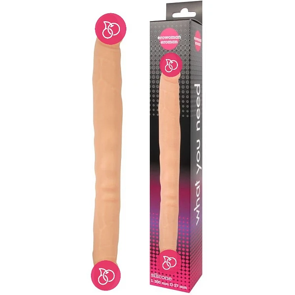 Двойной реалистичный фаллоимитатор «Erowoman-Eroman»