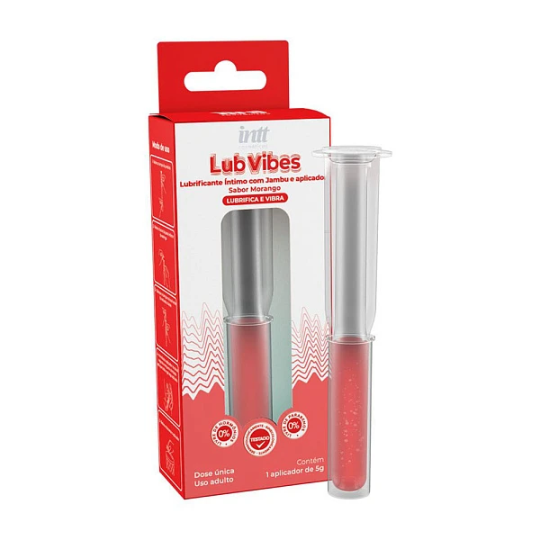 Лубрикант с аппликатором-шприцем «Intt Lub Vibes» и ароматом клубники, 5 мл