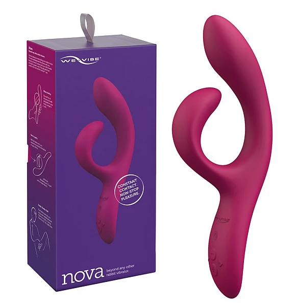 Анатомический вибратор-кролик «We-Vibe Nova 2», бордовый