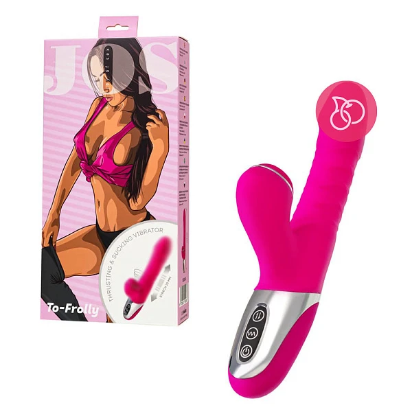 Вибратор с вакуумным стимулятором «JOS To-Frolly» и движением
