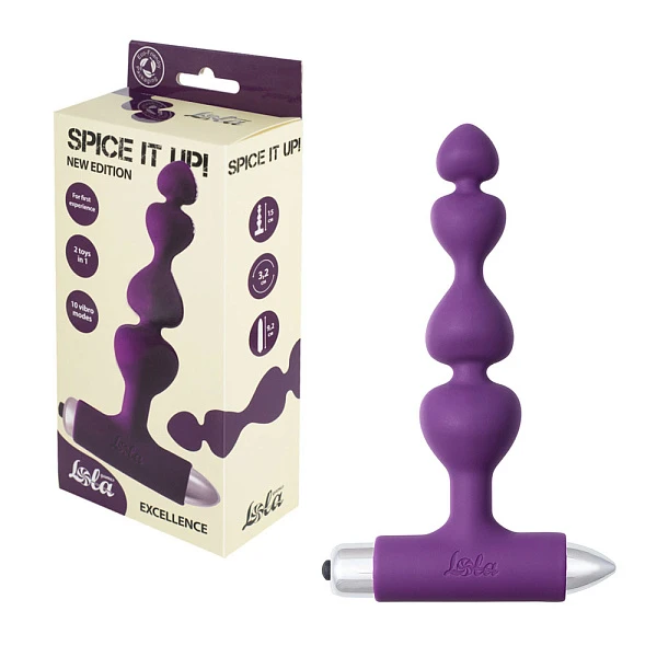 Анальная елочка с вибрацией «Spice it up Excellence», фиолетовая