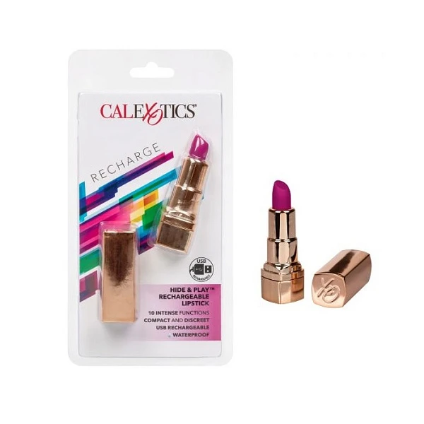 Мини-вибратор «Hide & Play Rechargeable Lipstick» в виде помады