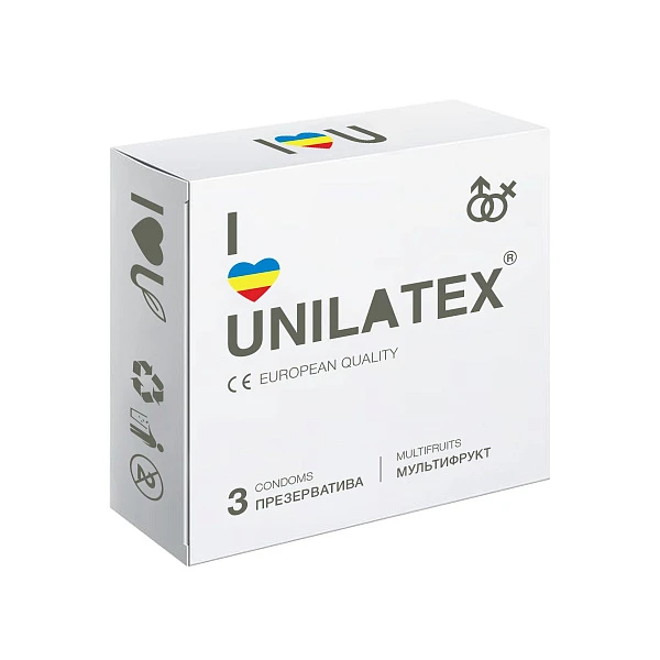 Презервативы UNILATEX Multifruit мультифрукт 3 шт.