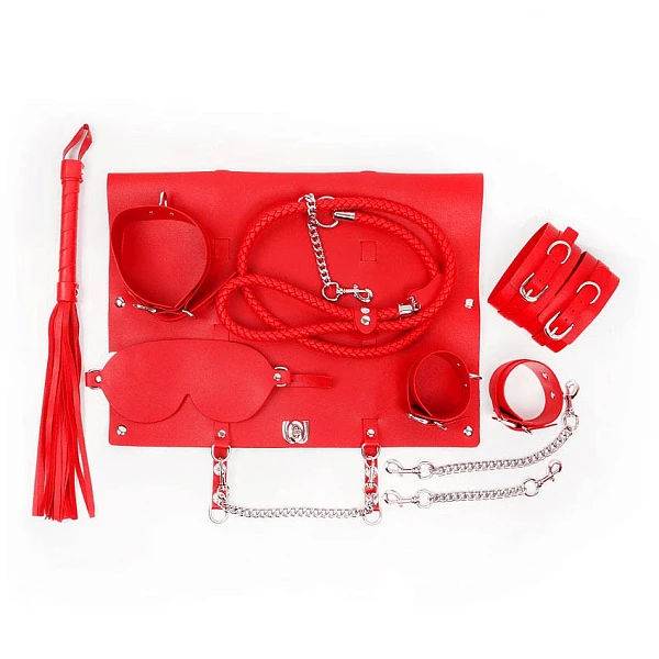 БДСМ-набор с плетью «Notabu», красный