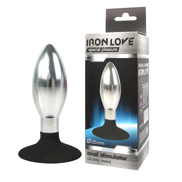 Металлическая пробка с силиконовой присоской «Iron Love»