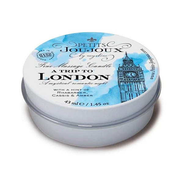 Массажная свеча «Petits JouJoux A Trip To London» с ароматом ревеня и амбры