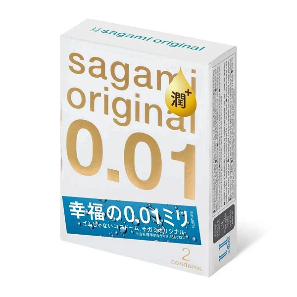 Полиуретановые презервативы «SAGAMI Original 0.01 EXTRA LUB» №2