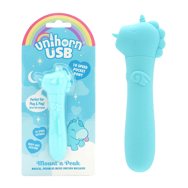 Вибропуля «Mount'n Peak USB», голубая