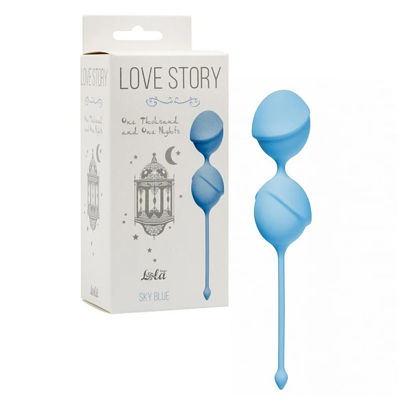 Вагинальные шарики «Love Story - One Thousand and One Nights», голубые