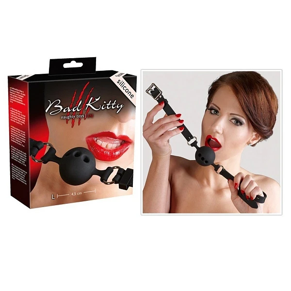 Дышащий кляп «Bad Kitty Silikon-Knebel Large»
