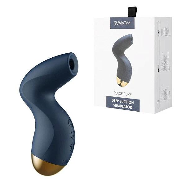Вакуумно-волновой стимулятор «Pulse Pure», темно-синий